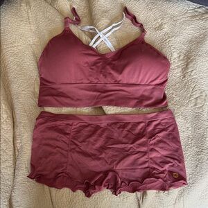 Women's Burgundy Intimate Set
